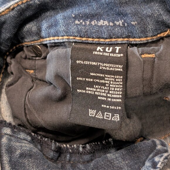 Kut from the Kloth, Dark Wash Skinny Jeans, Sz 14 - Picture 7 of 13